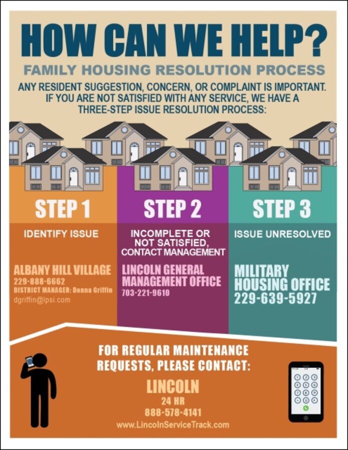 Any resident suggestion, concern or complaint is important. If you are not satisfied with any service, we have a three-step issue resolution process.