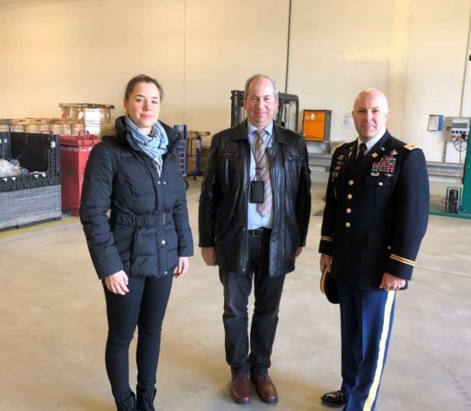 The Rhineland-Pfalz Chancellor of Military Affairs, Dr. Linda Wittor, left, visited DLA Distribution Europe on Jan. 28.
