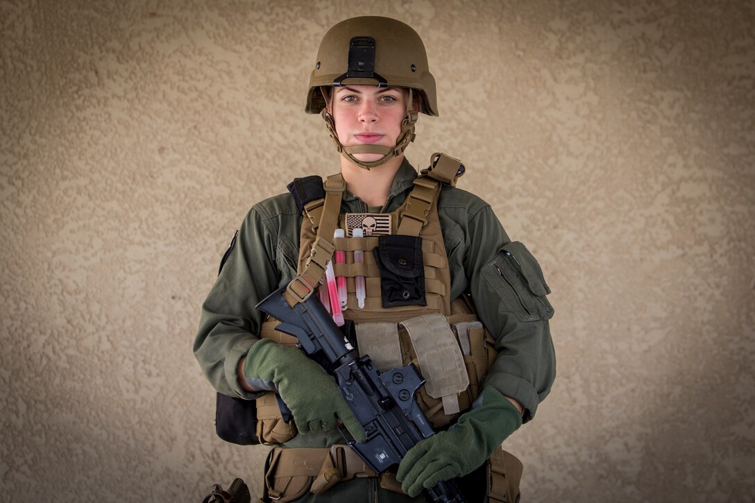 U.S. Marines with the Provost Marshal's Office (PMO), Headquarters and Headquarters Squadron (H&HS), Marine Corps Air Station (MCAS) Yuma, conduct Special Reaction Team (SRT) training on MCAS Yuma, Ariz., Feb. 25, 2019. The SRT is comprised of military police personnel trained to give an installation commander the ability to counter or contain a special threat situation surpassing normal law enforcement capabilities. (U.S. Marine Corps photo by Sgt. Allison Lotz)