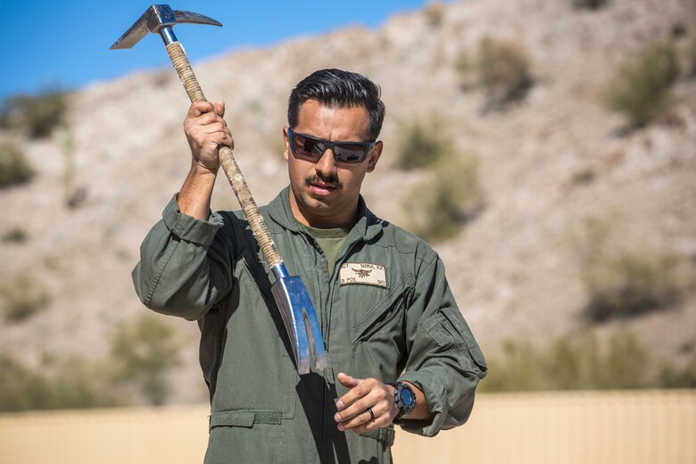 U.S. Marines and Sailors stationed on Marine Corps Air Station (MCAS) Yuma participate in "Operation Backbone" in Yuma, Ariz., Feb. 7, 2019. Operation Backbone is a quarterly unit exercise meant to strengthen the warrior's spirit in the non-commisioned officers (NCOs) and promote cohesion between them. The exercise consisted of a hike with the Headquarters and Headquarters Squadron (H&HS)  commanding officer and acting sergeant major, several classes, and a warriors night. Classes included simulated room clearing training, terrain model training, improvised explosive devices (IED) training, and the Family Advocacy Program on station sent out a representative to talk to the NCOs about leadership. (U.S. Marine Corps photo by Cpl. Isaac D. Martinez)