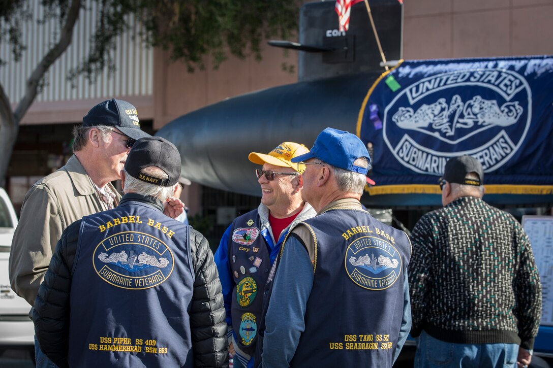 U.S. Marines, Sailors, Soliders, and the local community gather to visit booths and view demonstrations of the Marine Corps Martial Arts Program (MCMAP), Explosive Ordinance Disposal (EOD), and a military working dog demonstration during Yuma Military Appreciation Day in Downtown Historic Yuma on Feb. 16, 2019. Military Appreciation Day is held to show the importance of the relationship between the City of Yuma and our service members and veterans. (U.S. Marine Corps photo by Sgt. Allison Lotz)