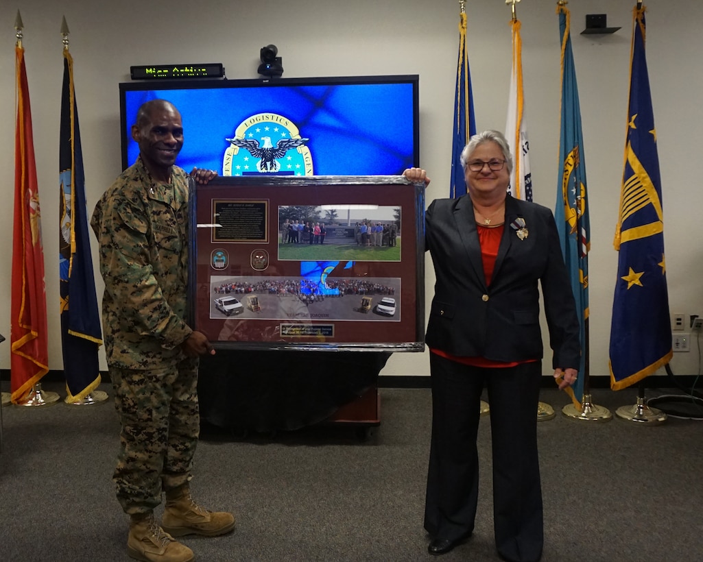 Susan Earle, DLA Distribution San Joaquin, California's deputy commander retired after 41 years of federal service.