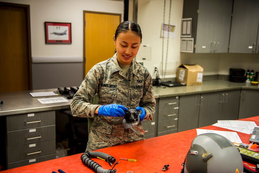 As well as testing gear used on a regular basis, AFE Airmen also inspect and test emergency gear to make sure it functions properly in the event of an emergency.