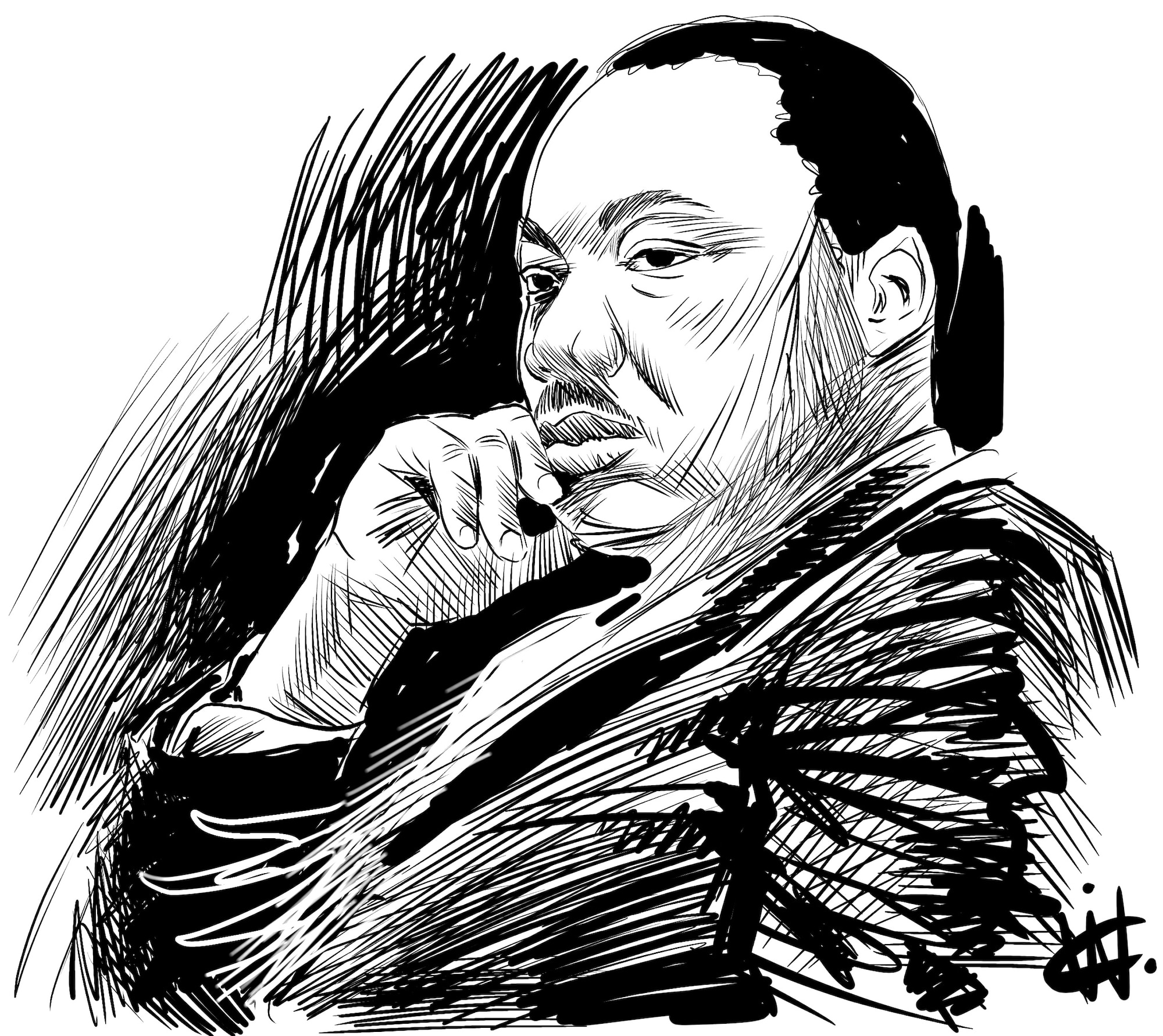 Martin Luther King Jr. - Illustration in Pen and ink