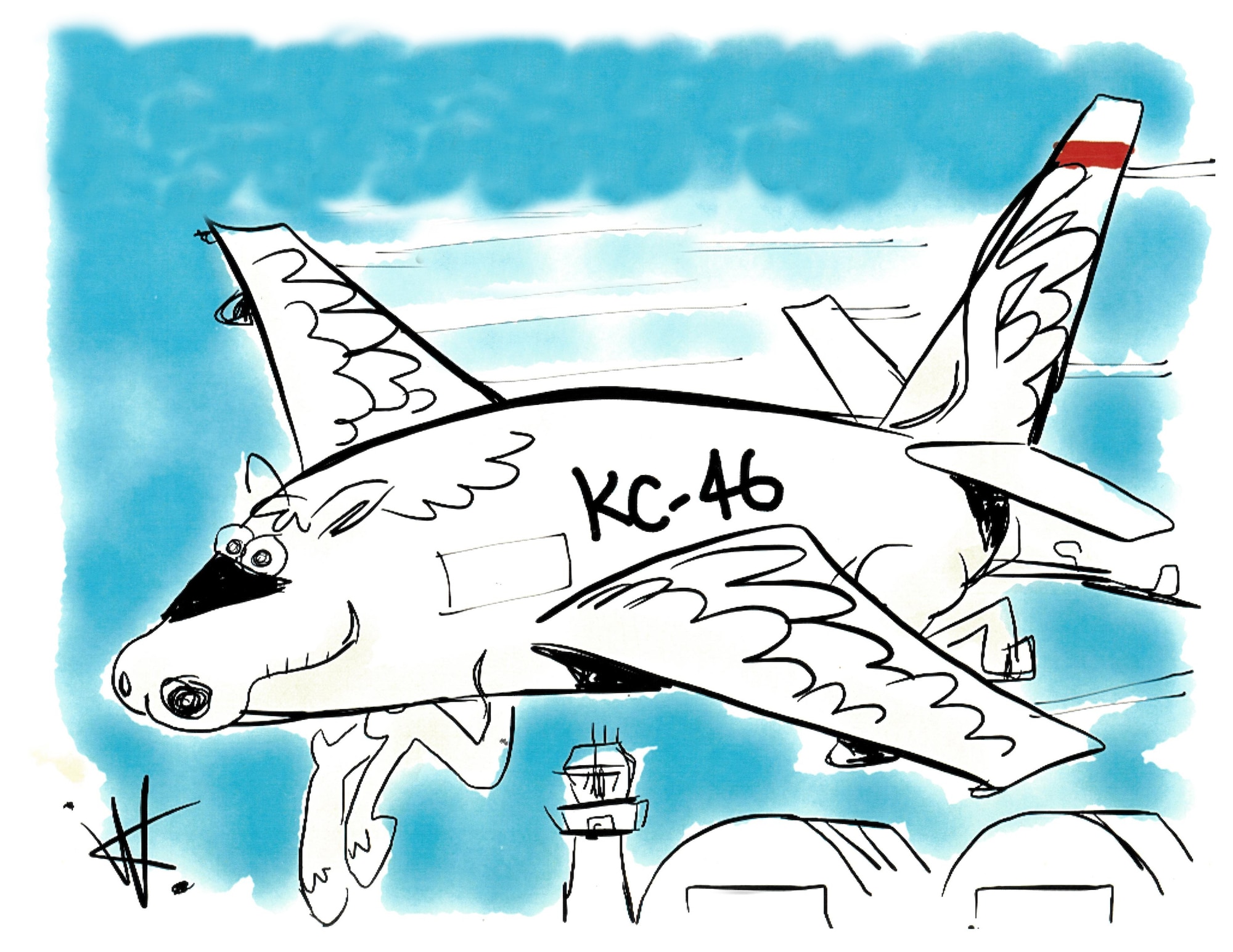 KC-46 Pegasus cartoon art
