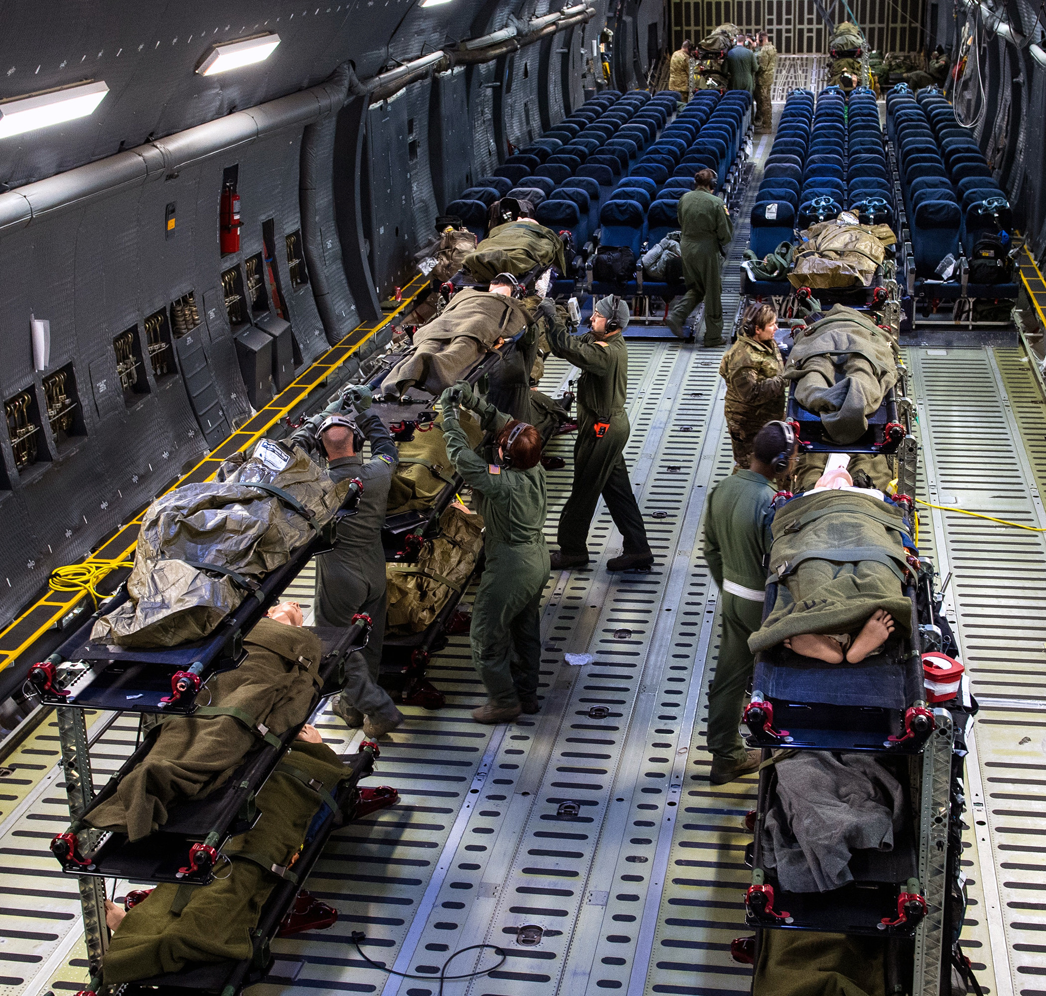 U.S. Airmen • Aeromedical Evacuation Training • C-5M Super Galaxy