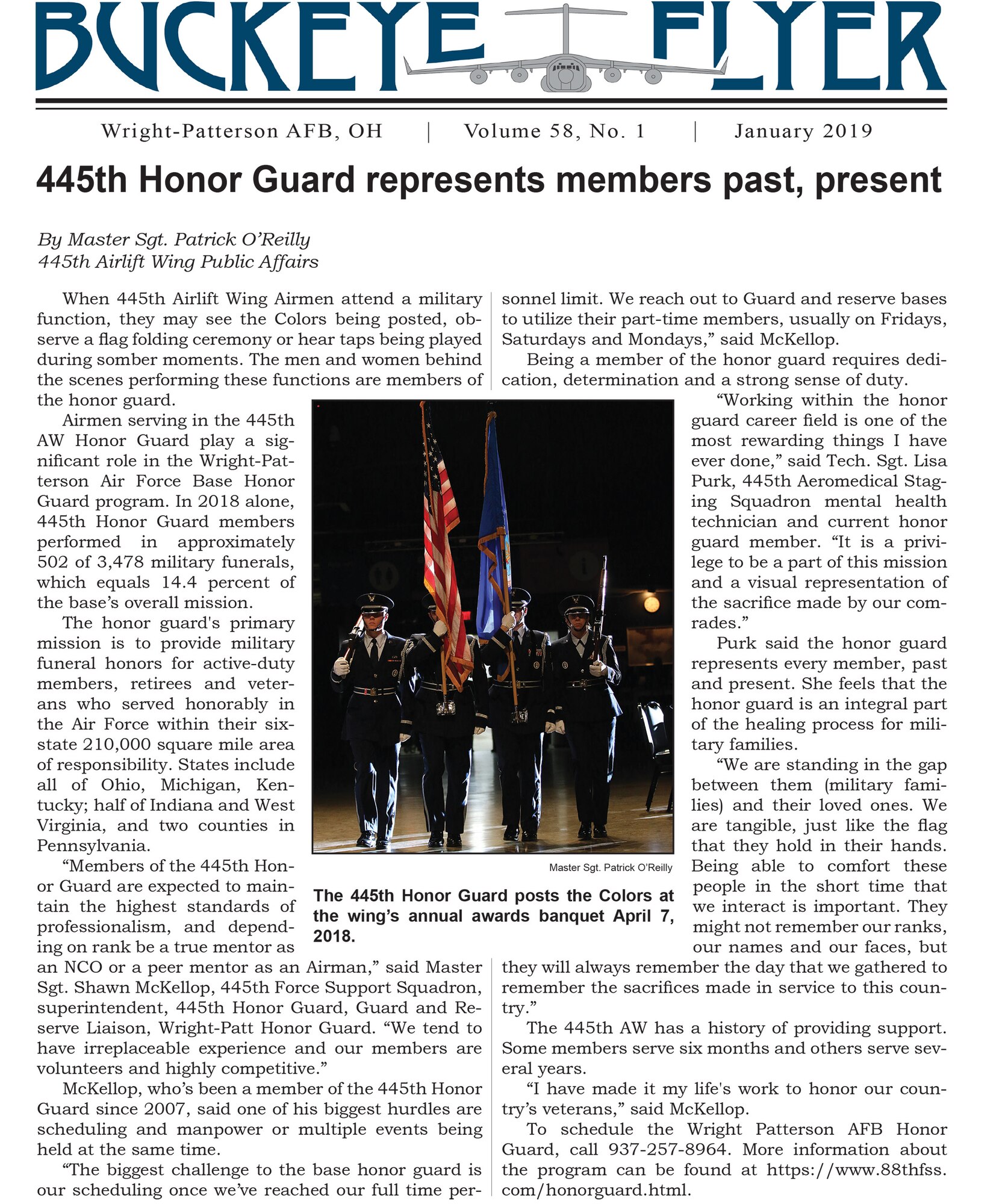 The January 2019 issue of the Buckeye Flyer is now available. The official publication of the 445th Airlift Wing includes eight pages of stories, photos and features pertaining to the 445th Airlift Wing, Air Force Reserve Command and the U.S. Air Force.