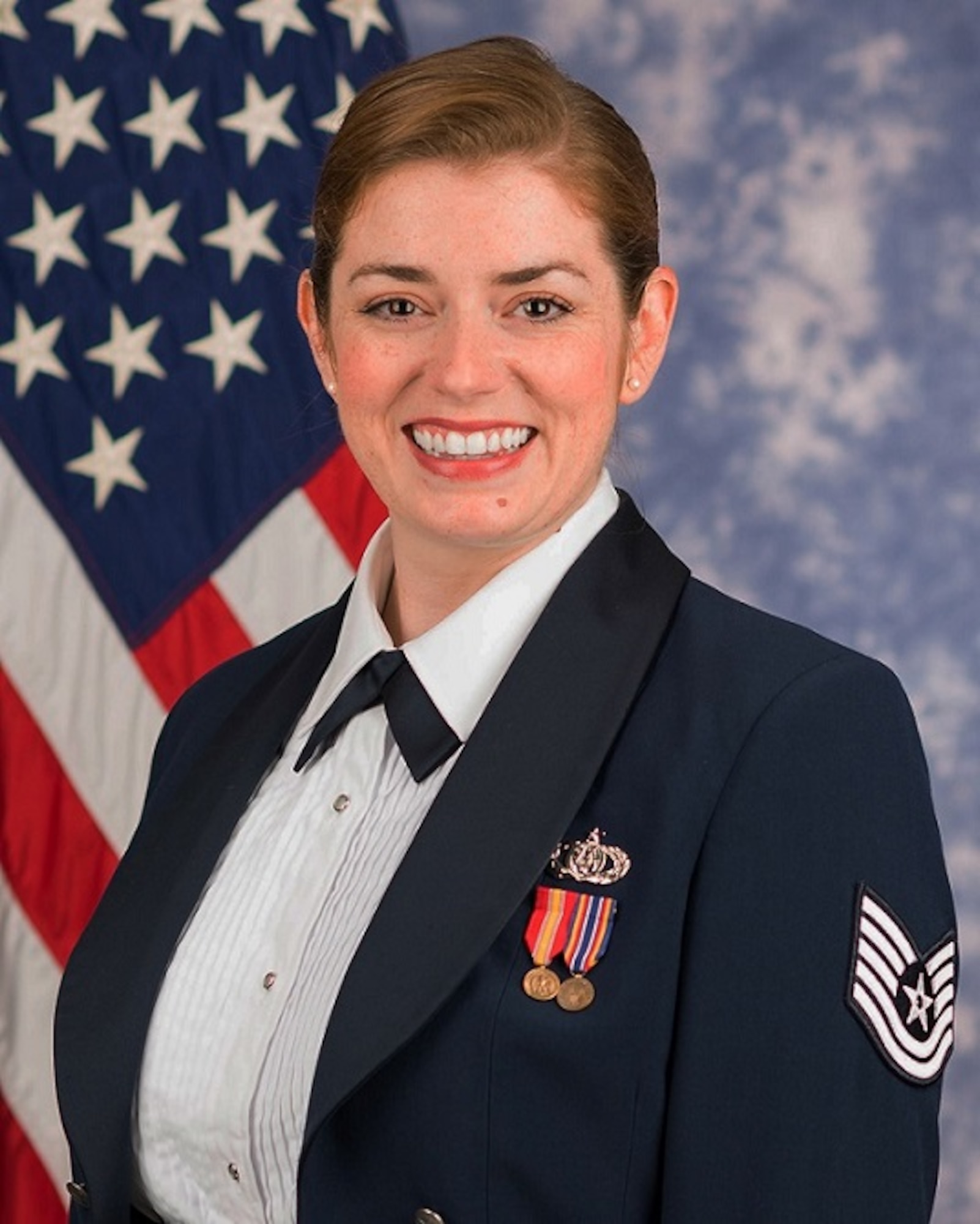 Official photo of Technical Sgt. Katie Baughman, soprano vocalist with The United States Air Force Singing Sergeants. (U.S. Air Force Photo by MSgt Brandon Chaney/released)