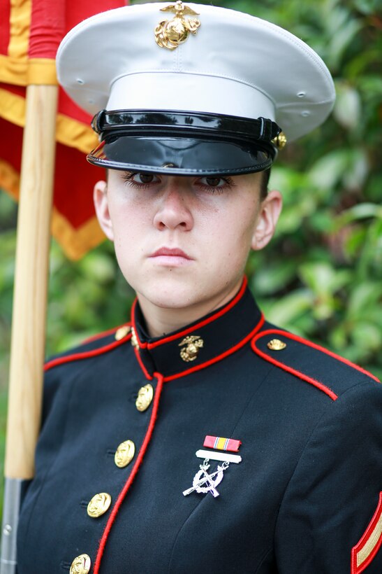 Pfc. Elizabeth Reetz, the honor graduate of platoon 4001, Oscar Company, 4th Recruit Training Battalion, gave us some insight on what it means to be the platoon guide and why she wanted to lead from the front.

“When a recruit is appointed as the guide, that recruit is in charge of helping the other recruits and assisting the drill instructors by carrying out their instructions. Having this leadership position helps balance everything out and keep good order and discipline within the platoon even when the drill instructors are not around.”

“I remember how my rack mate used to motivate me and lift up my spirit when I was feeling down. I wanted to act like her and make other recruits feel the same way she made me feel. Throughout recruit training, I always thought to myself, ‘No matter how down I am feeling, someone else is feeling worse. I need to push myself to always be the one that is positive and pushing others to be their best.’”