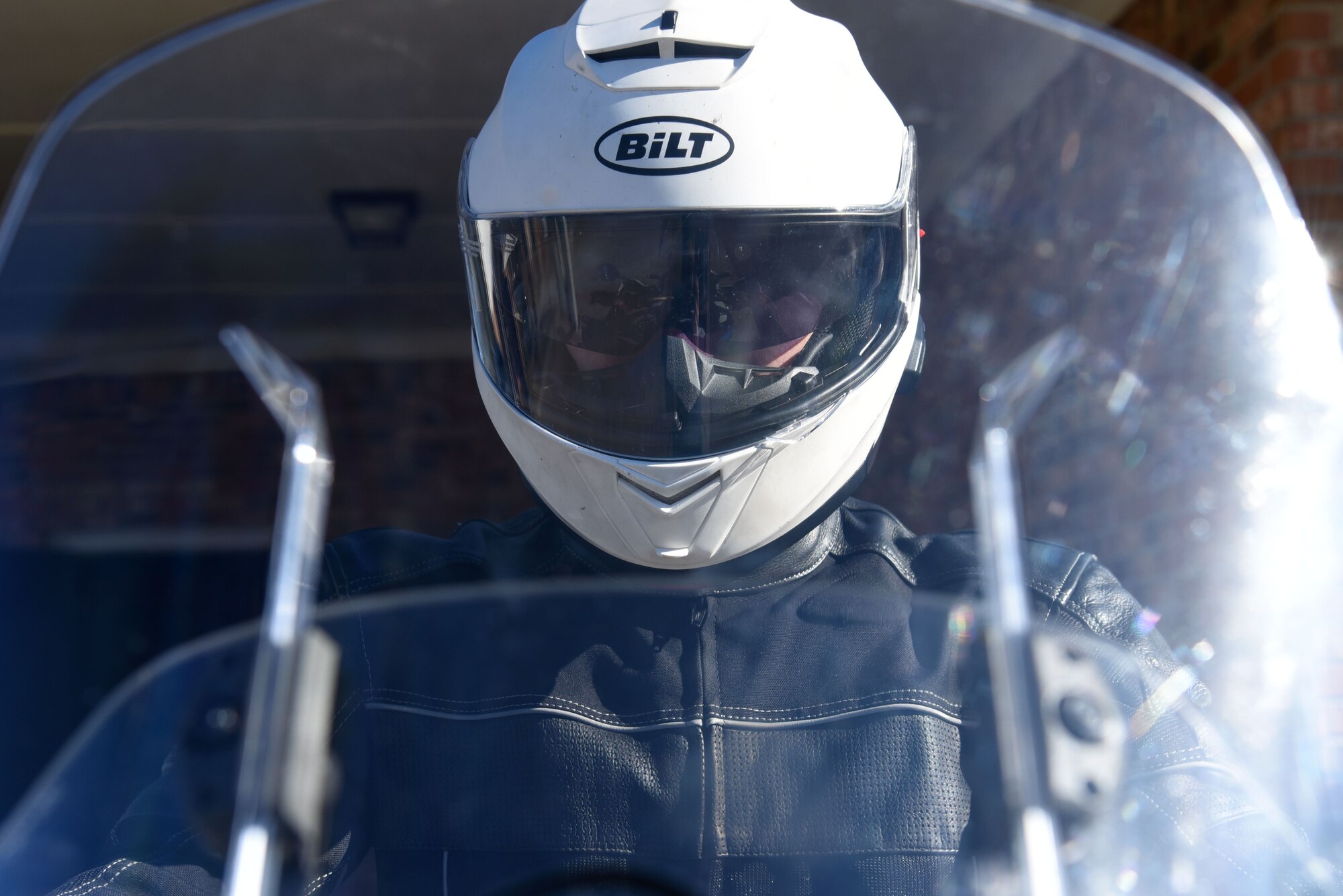 U.S. Air Force Staff Sgt. Michael Kymes, 20th Contracting Squadron contracting officer, sits on his motorcycle at his residence in Sumter, S.C., Dec. 22, 2018.