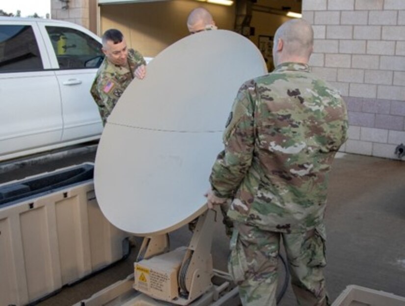 Personnel from the 364th ESC’s SAMSO conducted a three-day staff assistance visit to the 652nd RSG in Helena, Montana, to ensure that not only the unit’s VSATs and CAISI equipment are fully mission capable and current on all software, but that operators are also trained in the setup, operation and tear down of the VSAT. Equipment upgrade was critical to the VSAT and CAISI laptops, given without it they be non-mission capable.

“The Soldiers worked hard on grasping the cumbersome job of setting up the VSAT, and were able to set it up to standard. They were very highly motivated, and took ownership of maintaining their equipment,” said Chief Warrant Officer 3 James Randazzo of the 364th ESC.