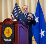 Air Force Maj. Gen. Lee Payne discusses MHS GENESIS at the 2018 AMSUS annual meeting.