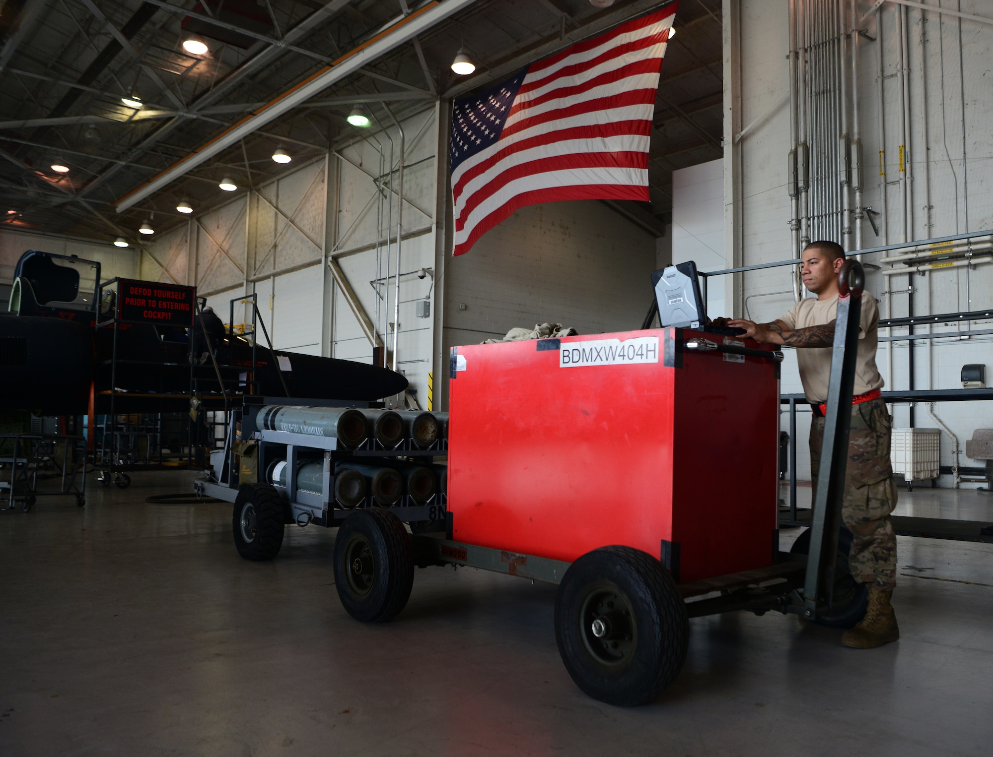 Staff Sgt. Terrance Walker, 9th Maintenance Squadron repair and reclamation craftsman, reviews a technical order regarding phase maintenance.