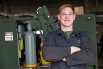 Lance Cpl. Trevor Rolfes is a welder with General Support Maintenance Company, 3rd Maintenance Battalion, Combat Logistics Regiment 35, 3rd Marine Logistics group. Machinists and welders with GSM Co., 3rd Maint. Bn., CLR-35, 3rd MLG fabricate, modify and repair parts for vehicles, weapons and other accessories. Rolfes is a native of Lawrenceburg, Indiana. (U.S. Marine Corps photo by Lance Cpl. Terry Wong)
