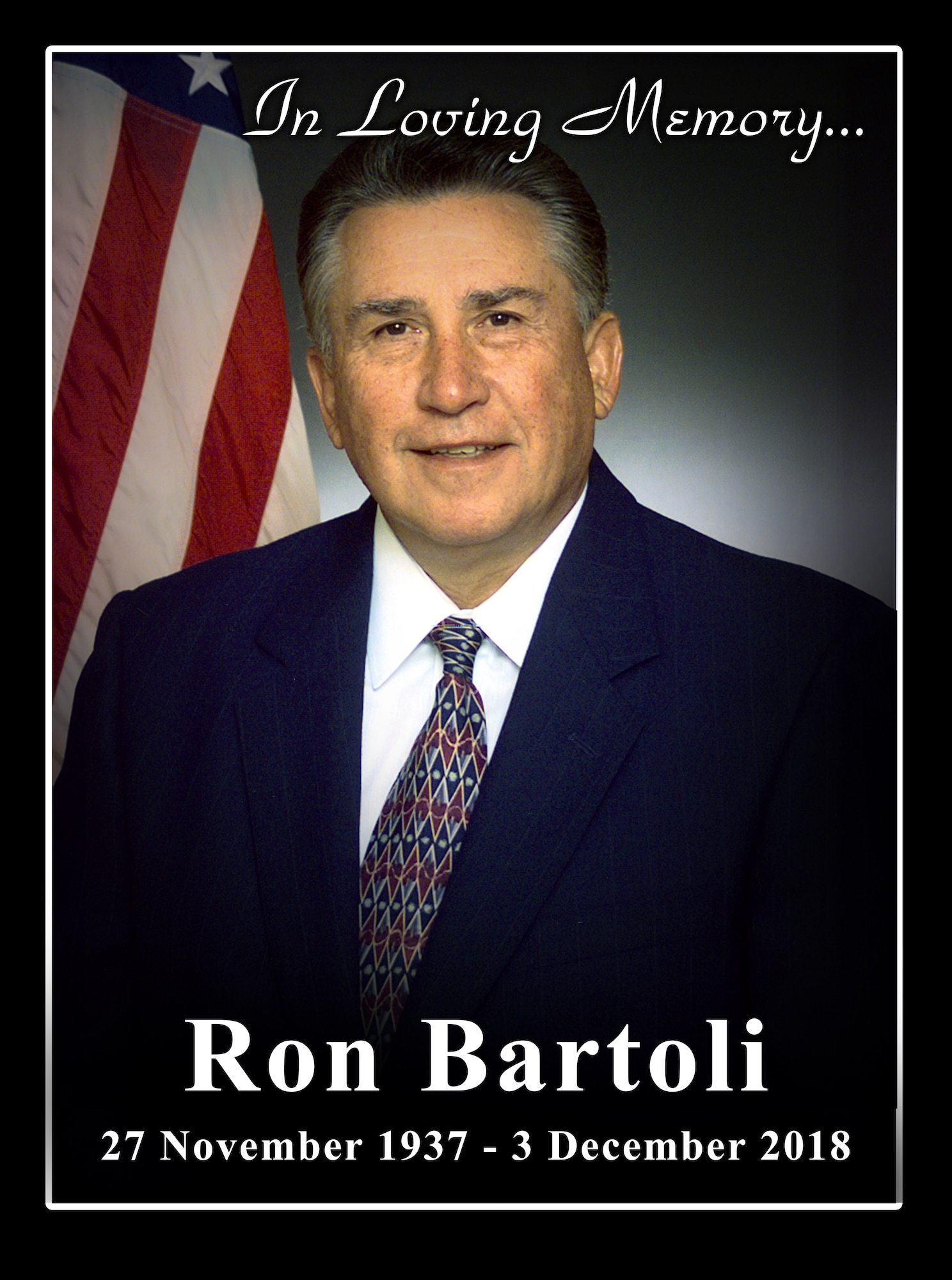 In loving memory, Ron Bartoli 27 November 1937 - 3 December 2018.
