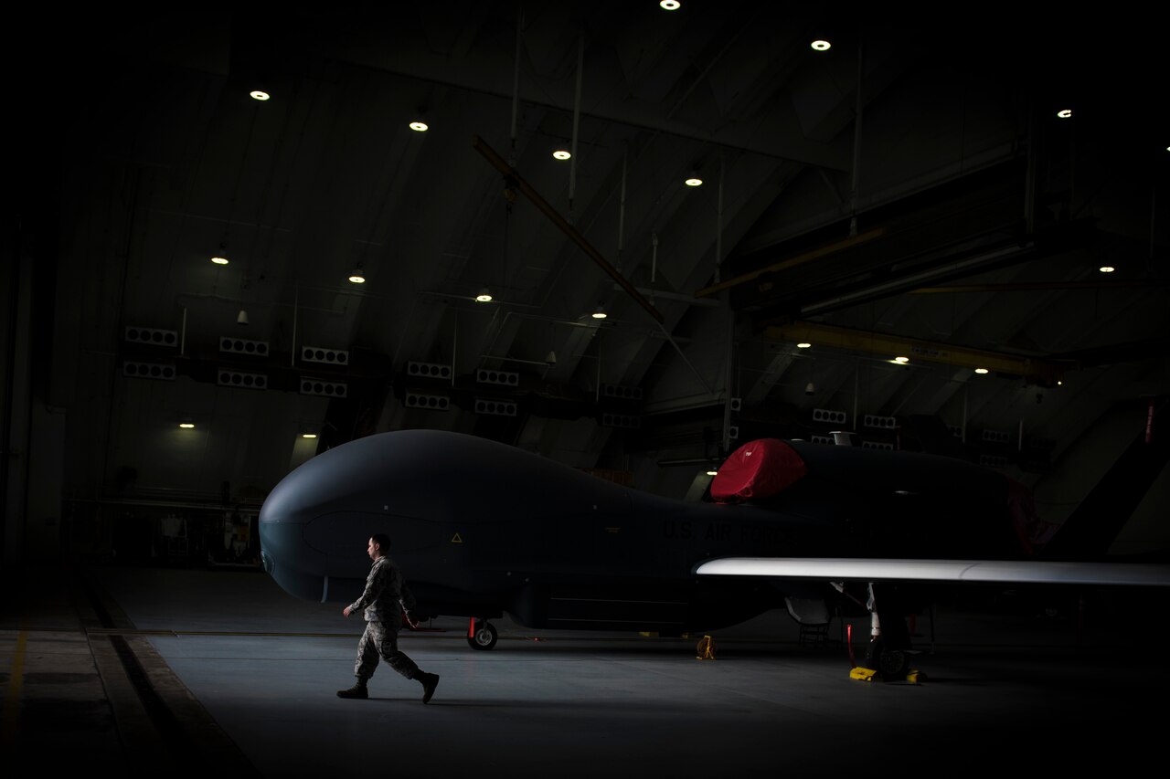 An RQ-4 Global Hawk.