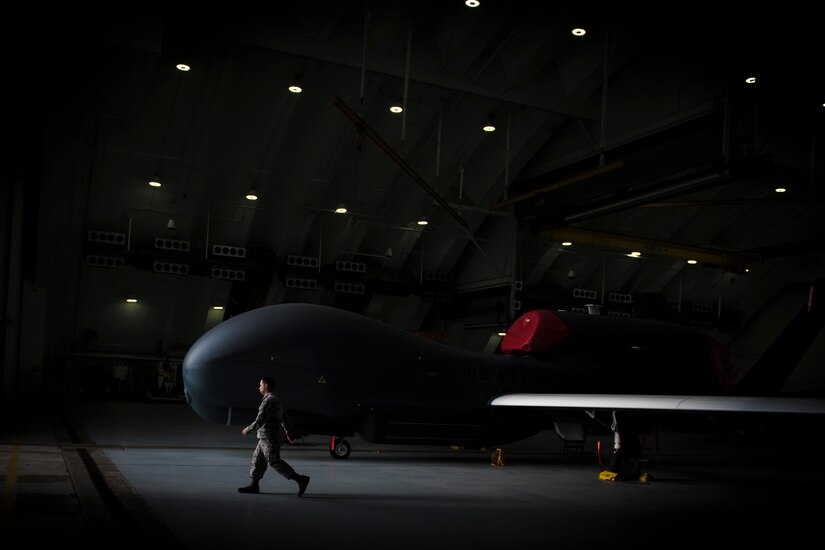 An RQ-4 Global Hawk.