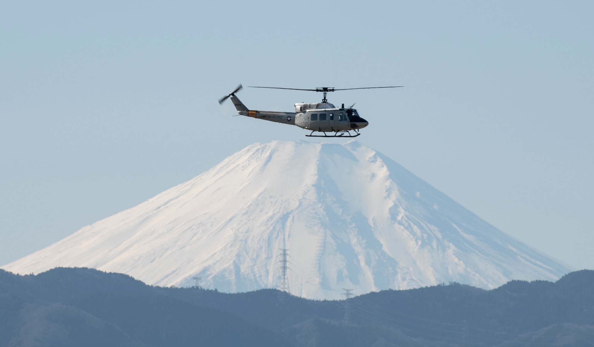 Helicopter over Mt. Fuji