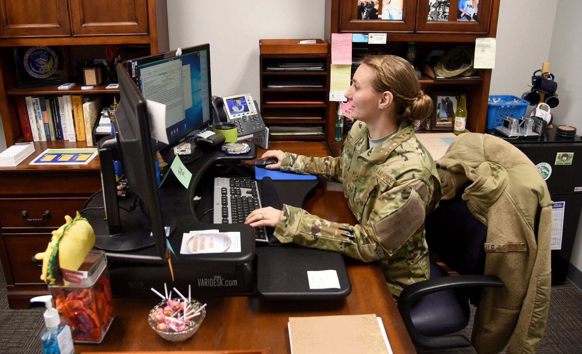 Staff Sgt. Noelle Altman has to keep things organized for her job as the executive for the 72nd Air Base Wing Command Chief, even though it is already in her nature to do so. She even organizes as a way to let off steam!