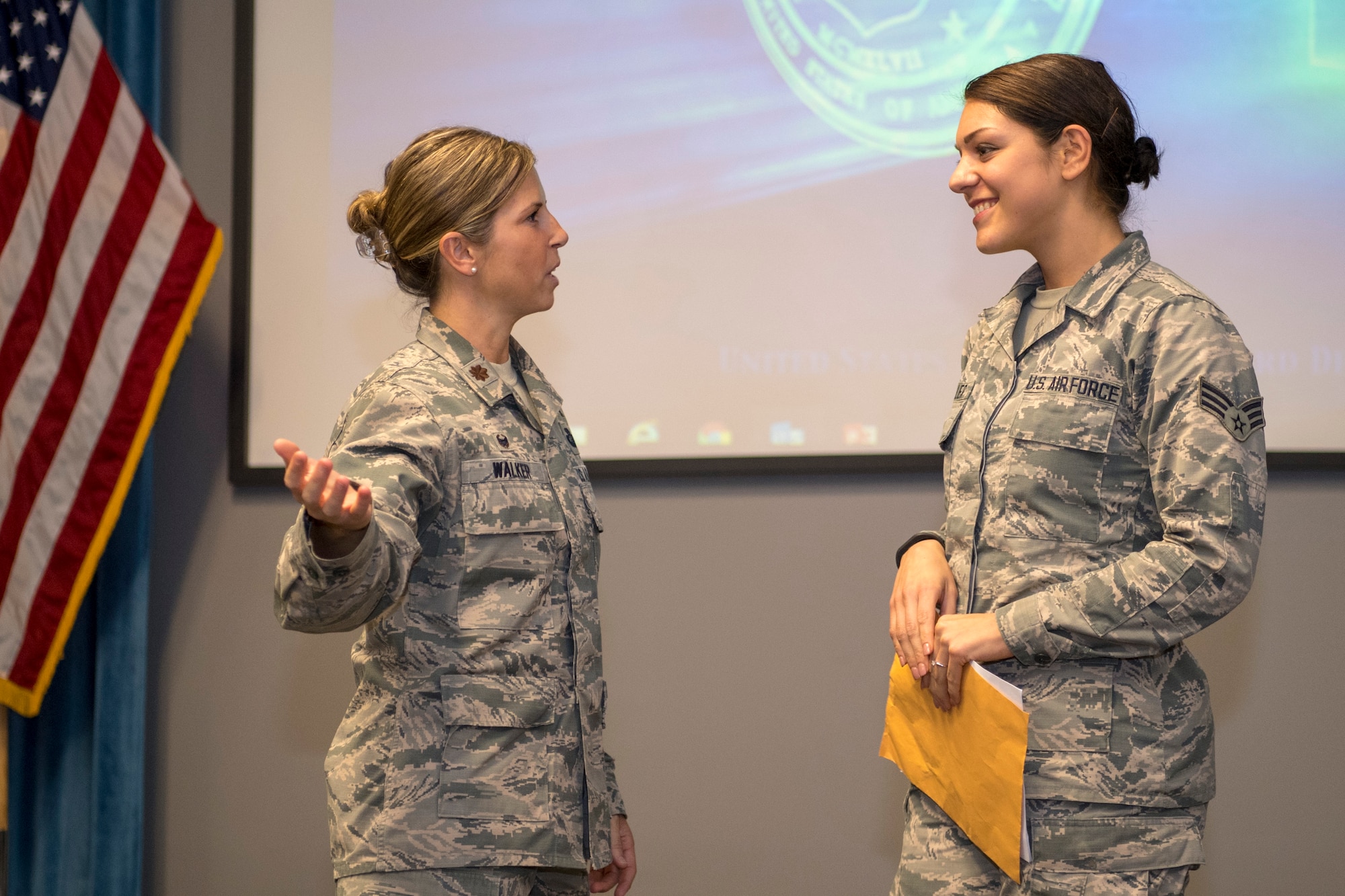Senior Airman Jenna M. Miller, 514th Force Support Squadron services apprentice, with the 514th Air Mobility Wing at Joint Base McGuire-Dix-Lakehurst, N.J., mentors her peers with a personal story of success. Miller overcame adversity through intense physical training and proper nutrition in order to achieve her dream of becoming a Reserve Citizen Airman. Miller spoke about working hard, believing in yourself and maintaining willpower and ambition in order to achieve your goals. Miller said she hopes her story will inspire others to reach their goals and dreams. Miller plans to become a certified personal trainer in the future.