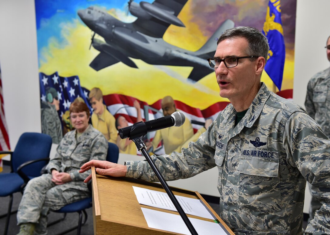 Col. Sharon Johnson took command of the 910th Maintenance Group (MXG), January 12, 2019.