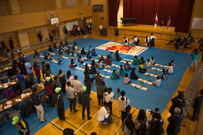 Girl Scouts write in new year with Kakizome