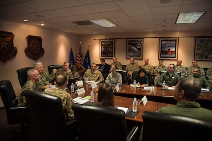 Admiral Faller USSOUTHCOM Commander visits 12th Air Force (Air Forces Southern)