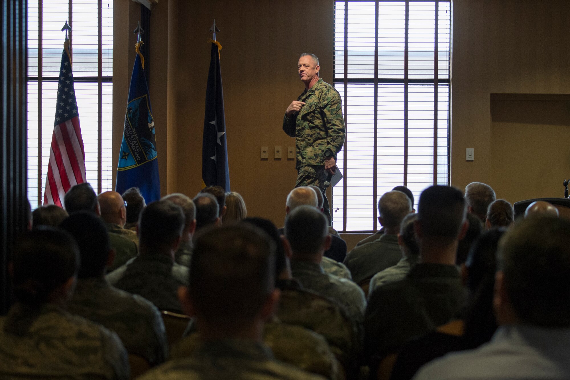 Admiral Faller USSOUTHCOM Commander visits 12th Air Force (Air Forces Southern)