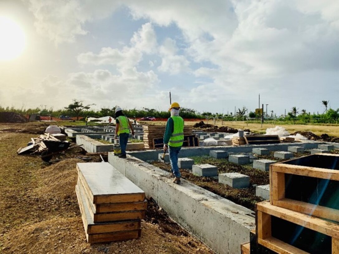 Honolulu District deployed personnel on Saipan to assist with FEMA's continuing temporary power generation mission are also now managing the work to complete 42 temporary classrooms for the new temporary campus of the Admiral Herbert G. Hopwood Middle School near the Koblerville Elementary School. USACE serves as the lead agency to respond with public works and engineering support and to coordinate long-term infrastructure recovery in the aftermath of Super Typhoon Yutu.