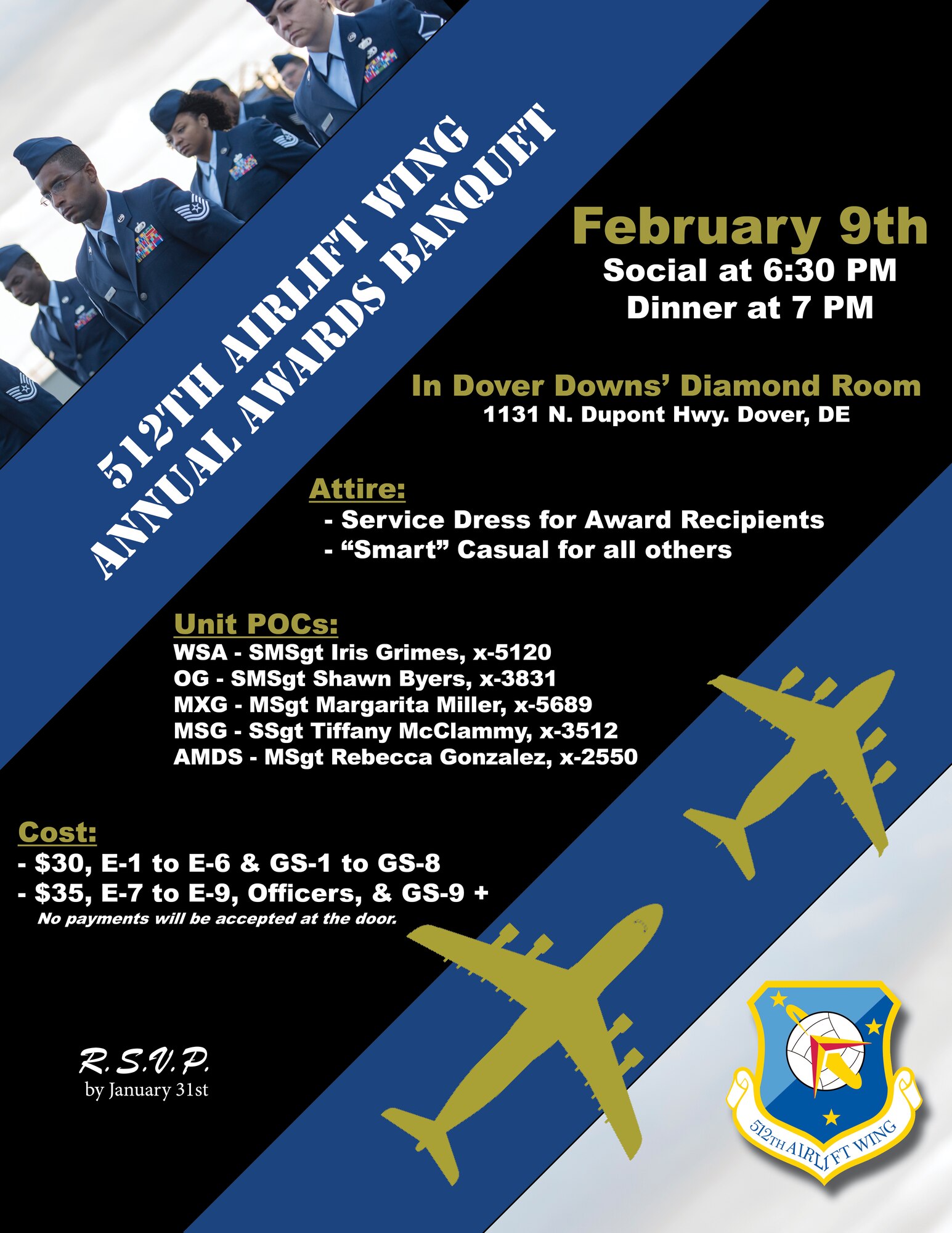 Annual awards banquet flyer