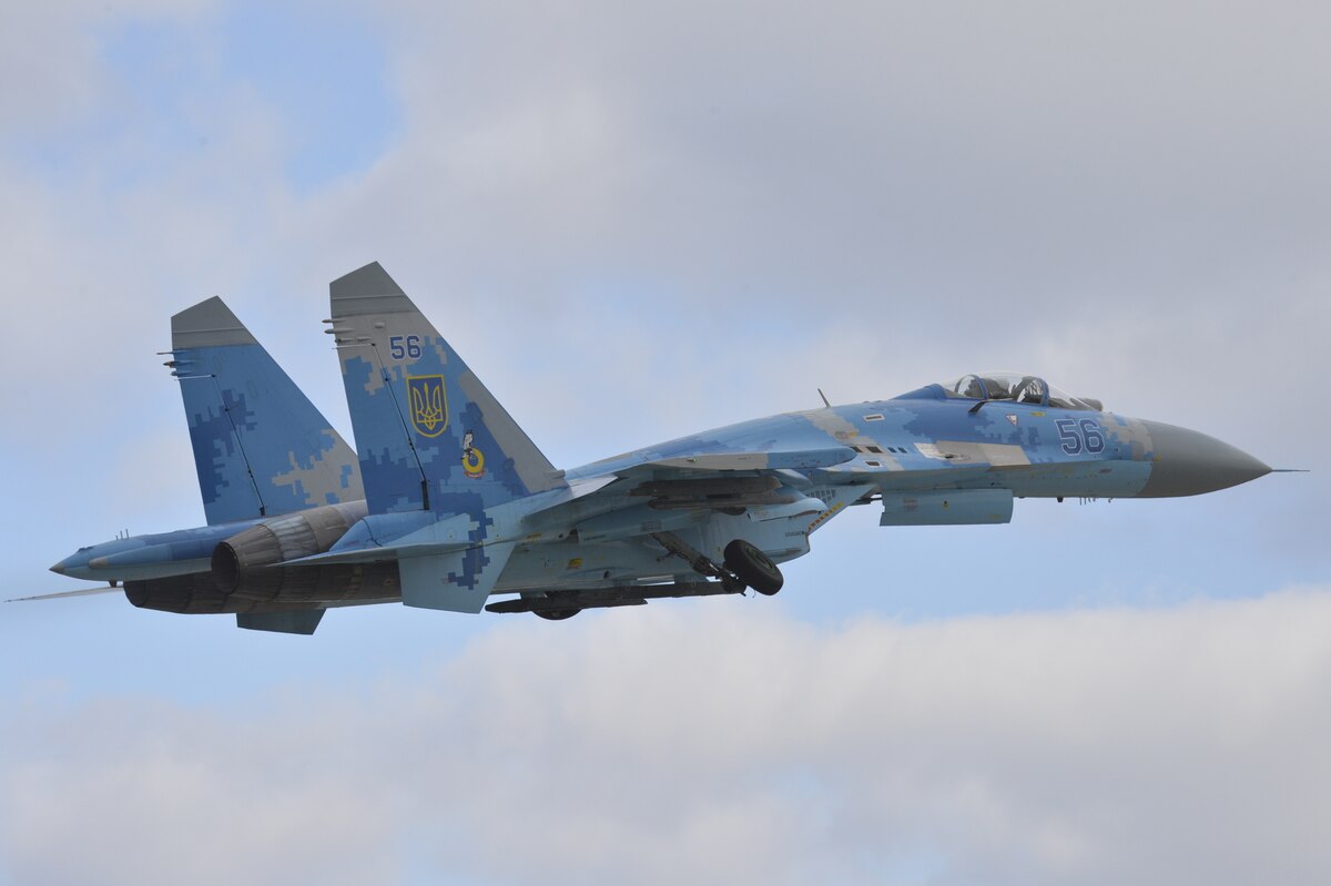 A Sukhoi Su-27 takes off from Starokostiantyniv Air Base, Ukraine, Oct. 9 as part of the Clear Sky 2018 exercise. Clear Sky 18 is the first large-scale, air-centric, multinational regional security exercise that United States Air Forces in Europe - Air Forces Africa has sponsored in eastern Europe since 2014.