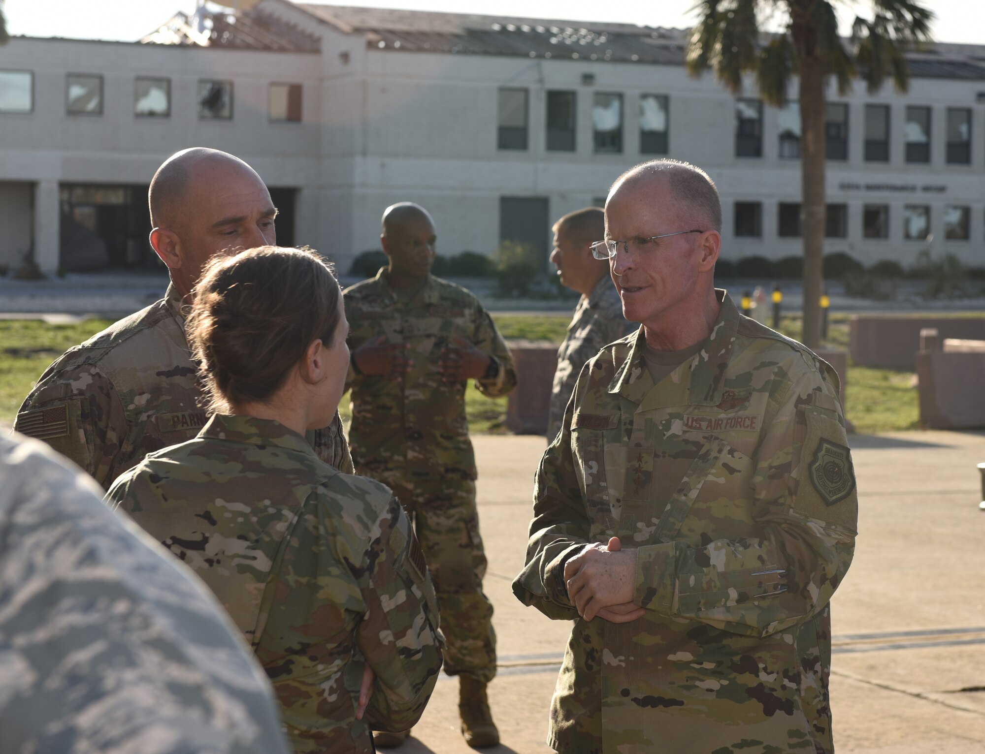 U.S. Air Force officials converse