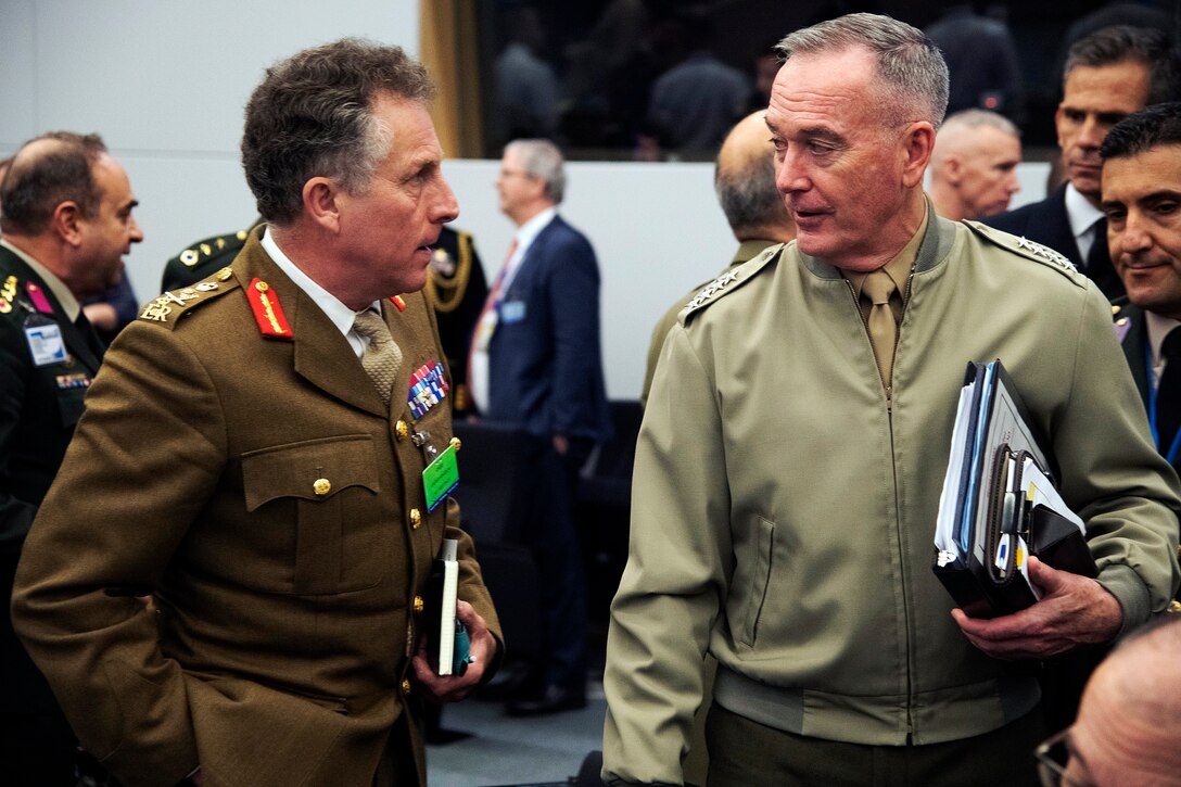 Joint chiefs chairman talks with British counterpart