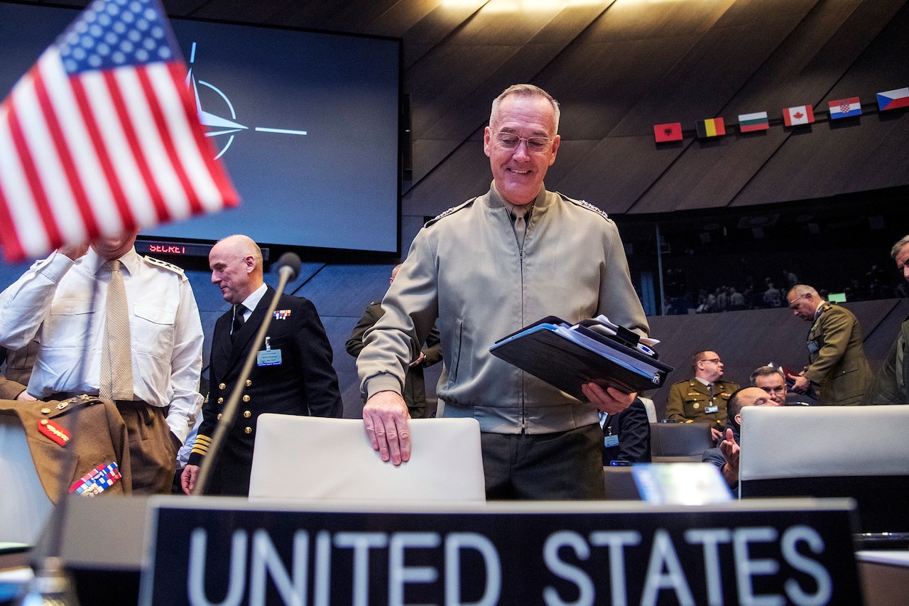 Joint Chiefs chairman takes his seat at NATO chiefs of defense conference