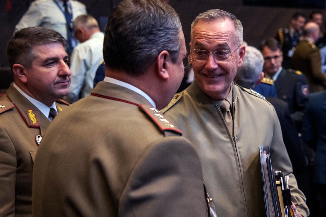 Joint Chiefs chairman talks with counterparts at NATO headquarters