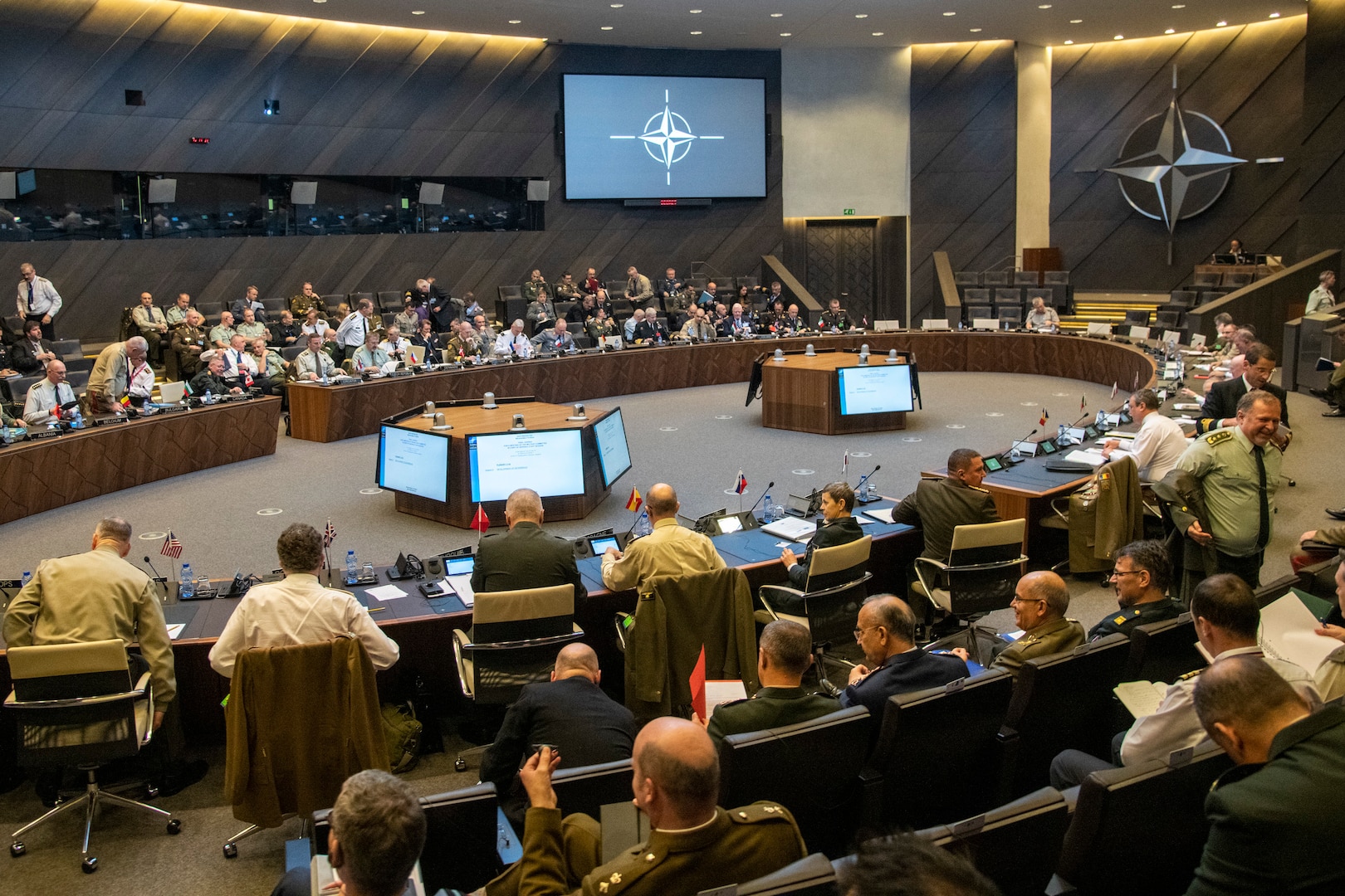 Marine Corps Gen. Joe Dunford, the chairman of the Joint Chiefs of Staff, attends the North Atlantic Treaty Organization (NATO) Military Committee in Chiefs of Defense Session (MC/CS) in Brussels, Belgium, Jan. 15, 2019.