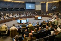 Marine Corps Gen. Joe Dunford, the chairman of the Joint Chiefs of Staff, attends the North Atlantic Treaty Organization (NATO) Military Committee in Chiefs of Defense Session (MC/CS) in Brussels, Belgium, Jan. 15, 2019.