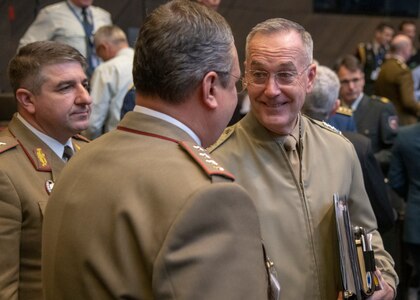 Marine Corps Gen. Joe Dunford, the chairman of the Joint Chiefs of Staff, attends the North Atlantic Treaty Organization (NATO) Military Committee in Chiefs of Defense Session (MC/CS) in Brussels, Belgium, Jan. 15, 2019.