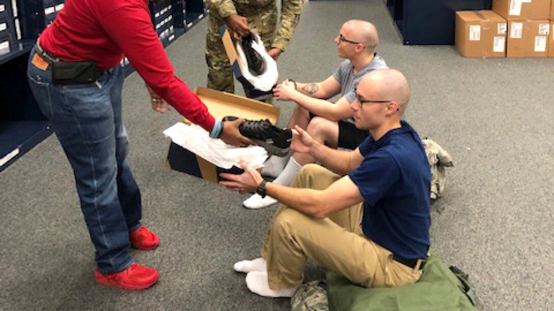 New Air Force recruits receive American-made athletic footwear