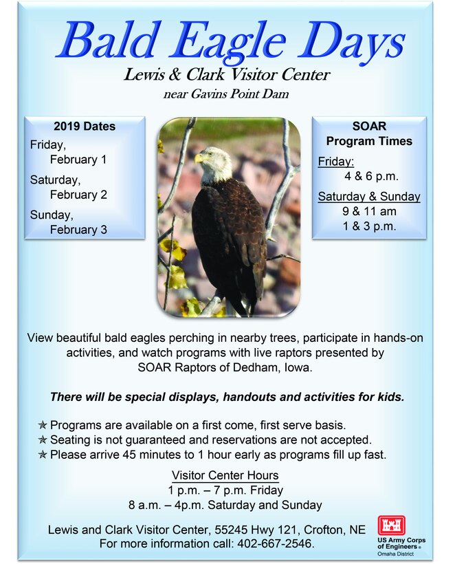 Join us for Bald Eagle Days at the Lewis & Clark Visitor Center Feb. 1-3.
