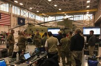 Members of Joint Task Force Civil Support (JTF-CS) conduct a Joint Operation Center (JOC) exercise January 15, 2019 at Felker Army Airfield on Fort Eustis in preparation for exercise Sudden Response 19 (SR19) scheduled for January 24-30. The JOC exercise focused on key areas of training such as improving the JOC's efficiency with mission command systems and improving the JOC's capability to conduct JOC operations. SR19, held at Fort Bragg, NC this year, is a command-led exercise that tests JTF-CS and Defense Chemical, Biological, Radiological and Nuclear (CBRN) Response Force (DCRF) capabilities to response to a catastrophic CBRN event. When directed, JTF-CS is ready to respond in 24 hours to provide command and control of 5,200 federal military forces located at more than 36 locations throughout the nation in support of civil authority response operations to save lives, prevent further injury and provide critical support to enable community recovery. (Official DoD photo by David “Rick” George/released)