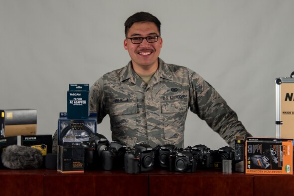Many U.S. Air Force careers are rooted in routine and rigid processes. For Senior Airman Benjamin Valmoja, 47th Flying Training Wing public affairs photojournalist, however, his job is about visiting work centers and talking to Airmen—all to tell Laughlin’s story.

“It’s my job to paint an accurate picture of the base for Del Rio, the Air Force, and all of America,” he said. “I network to find stories that get people’s attention, create a positive image, and write that story for everyone to see.”

His proficiency and willingness to perfect his craft earned Valmoja the USAF’s Public Affairs Communications Excellence award. Though Valmoja earned the award, he recognizes his team helps shape the professional, creative Airman he is.

“I’m super excited to have gotten this award, but anybody in my shop could have gotten it,” he said. “Public Affairs doesn’t spend too much time in the spotlight, so I think anybody in Public Affairs is deserving, and I’m grateful to have such an awesome team.” (U.S. Air Force photo by Senior Airman Daniel Hambor)
