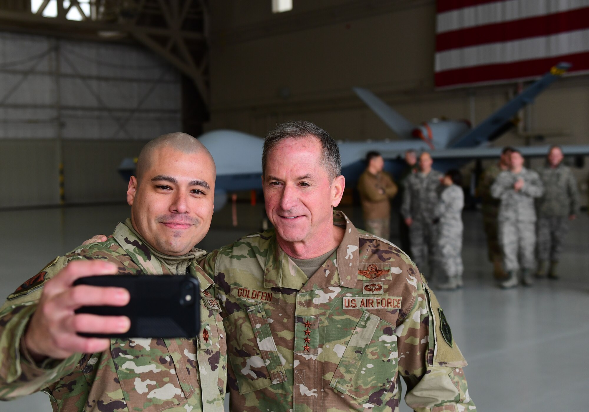 This marked his second time visiting the base in 12 months. (U.S. Air Force photo by Senior Airman Christian Clausen)