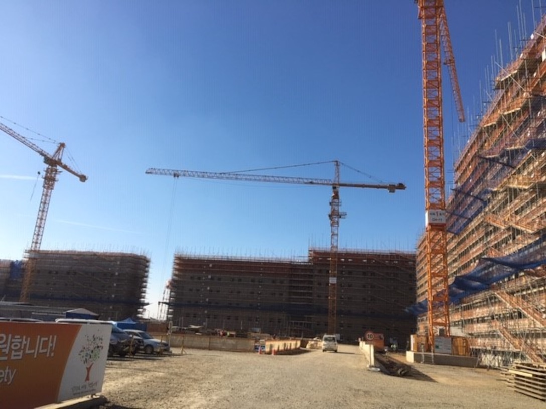 New housing under construction on Camp Humphreys