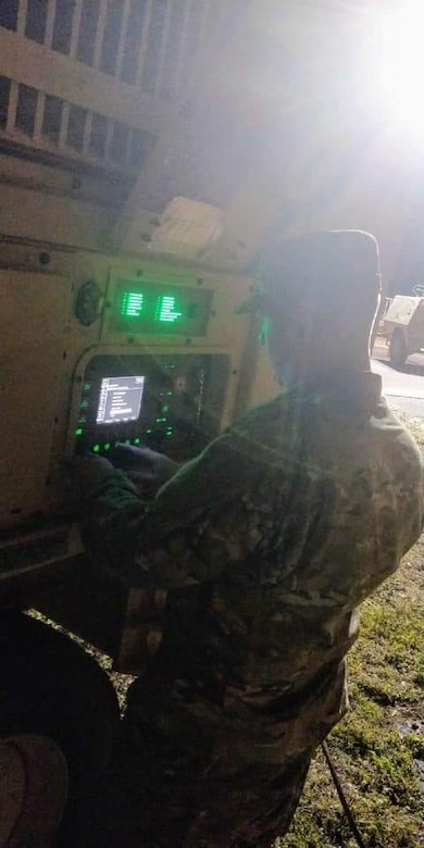 Senior Airmen Angus J. Bailey and Brandon Gene B. Arroyo assigned to the electrical power pro section of the 509th Civil Engineer Squadron, mobilized to Tyndall AFB, Fl. with 10 other 509th CES Airmen in the aftermath of Hurricane Michael from mid-November to December 2018.