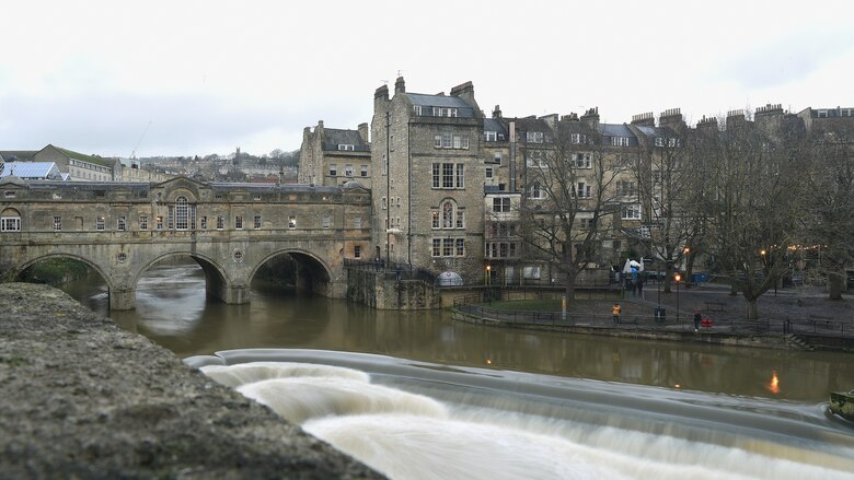 Pulteney Bridge reaches over the River Avon in Bath, England, Dec. 22, 2018. The bridge was completed in 1774 and was more recently featured in the 2012 film version of Les Misérables. (U.S. Air Force photo by Airman 1st Class Madeline Herzog)