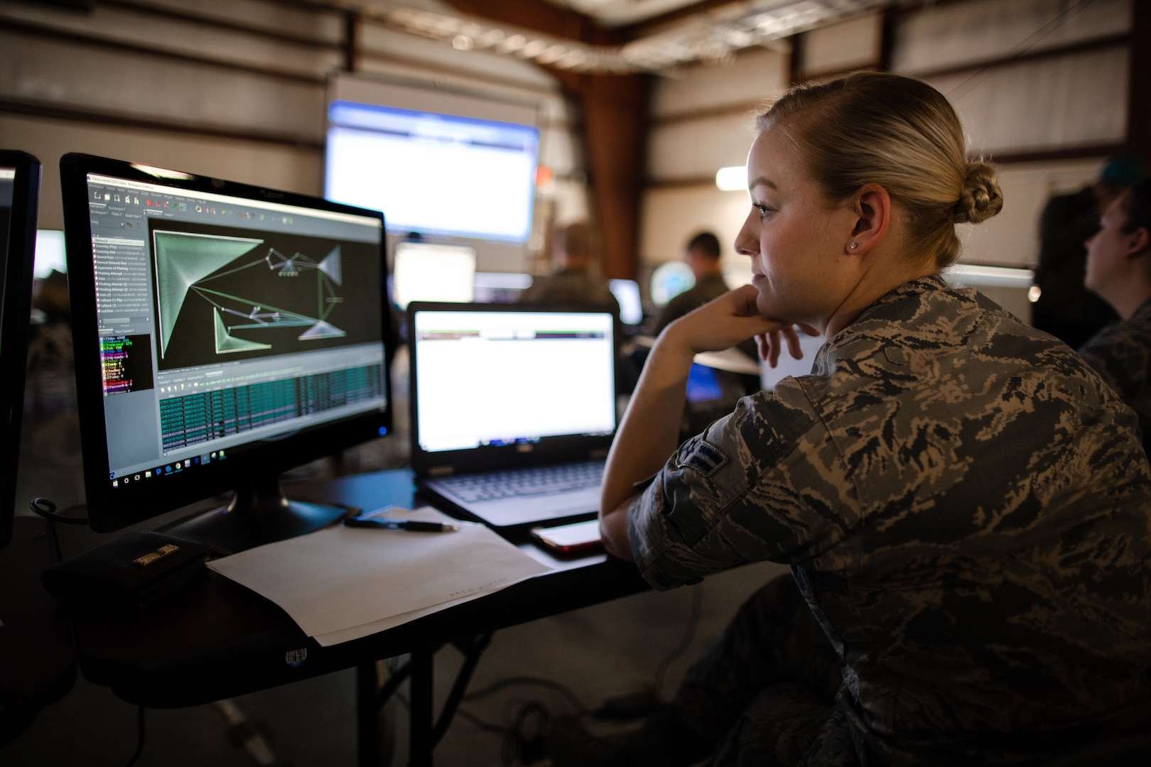 More than 800 Servicemembers and civilians enhance readiness during Exercise Cyber Shield 18 at Camp Atterbury, Indiana, May 2018 (Indiana National Guard/Jeremiah Runser)