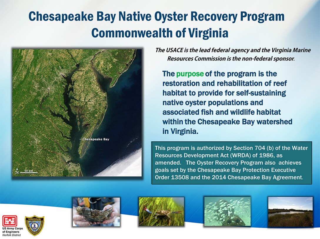 Chesapeake Bay Native Oyster Recovery Program Commonwealth of Virginia Purpose