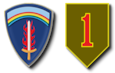 US Army Europe & 1st Infantry Division shoulder patches