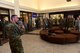 U.S. Air Force Chief Master Sgt. Shawn Drinkard, U.S. Air Forces Central Command command chief, addresses Airmen of the Remotely Piloted Aircraft enterprise, at Creech Air Force Base, Nevada, Jan. 16, 2019. Drinkard visited with the 432nd Wing/432nd Air Expeditionary Wing and 799th Air Base Group Airmen who deliver persistent attack and reconnaissance 24/7/365 against the nation’s enemies. (U.S. Air Force photo by Senior Airman Christian Clausen)